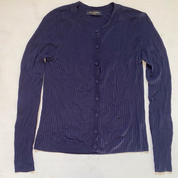 Like New Piazza Sempione Navy Button Down Cardigan - Picture 1 of 4